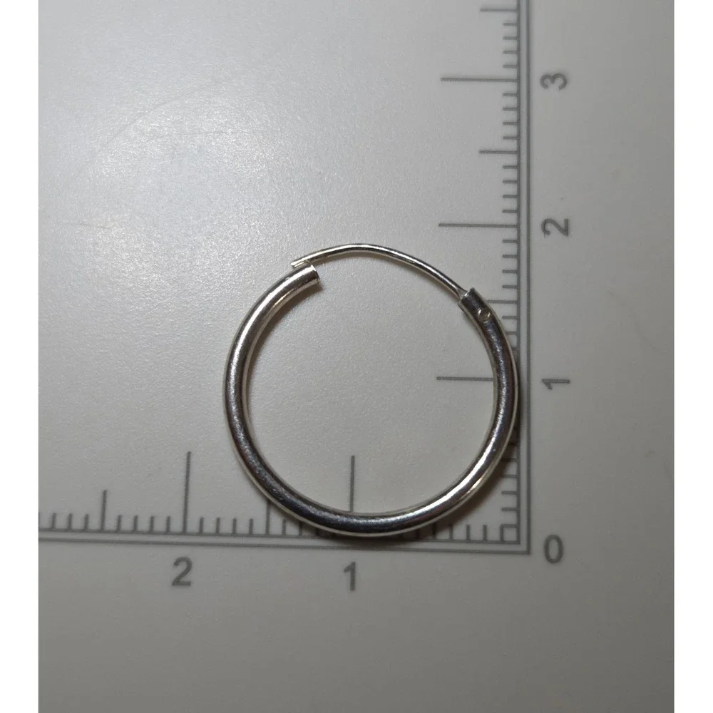 Sterling Silver IBB 18mm Hoop Earrings
